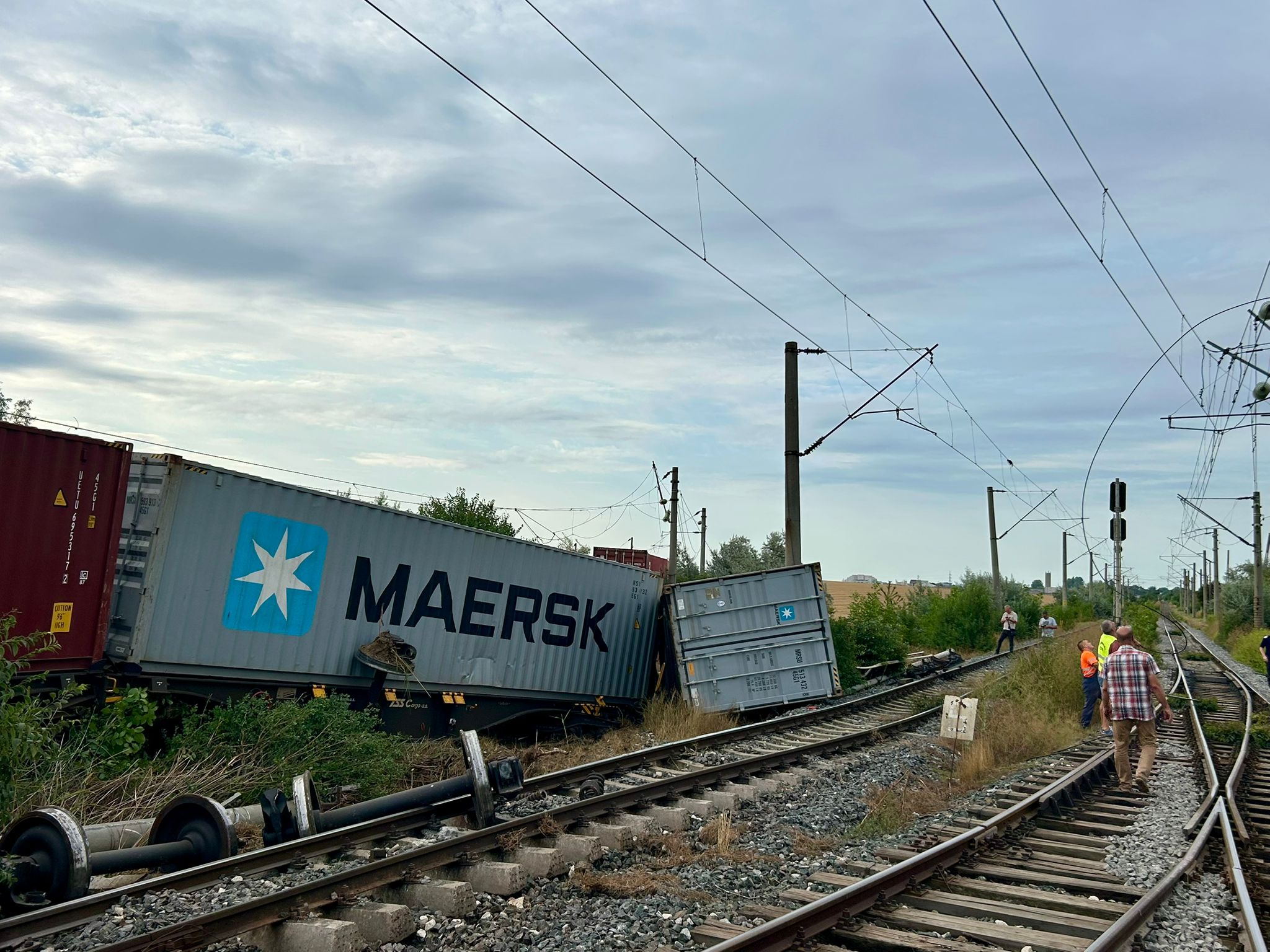 Mai multe vagoane ale unui tren s-au RĂSTURNAT