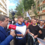 Imagini de la protestul sindicaliștilor Damen Mangalia