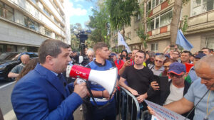 Imagini de la protestul sindicaliștilor Damen Mangalia