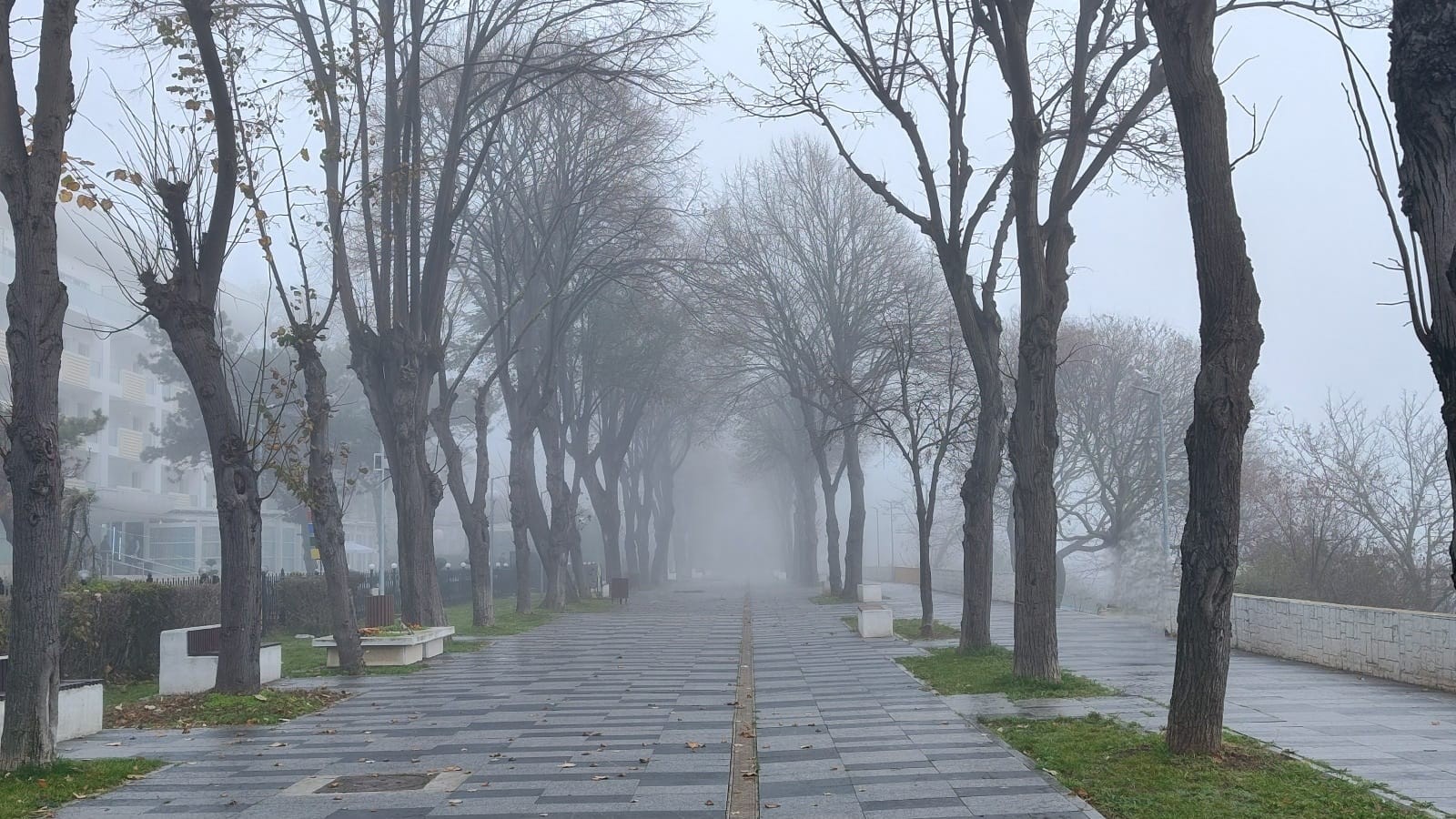 Mangalia, învăluită în ceață