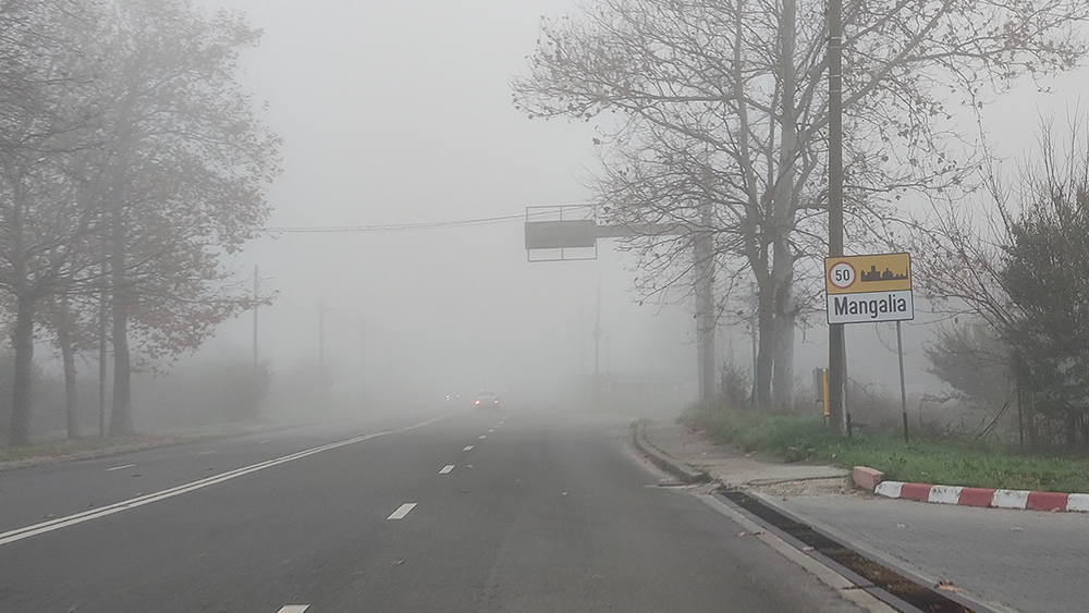 Mangalia, învăluită în ceață