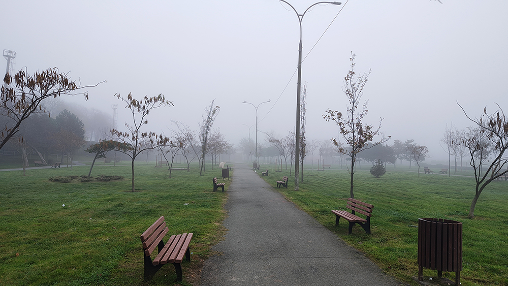 Mangalia, învăluită în ceață