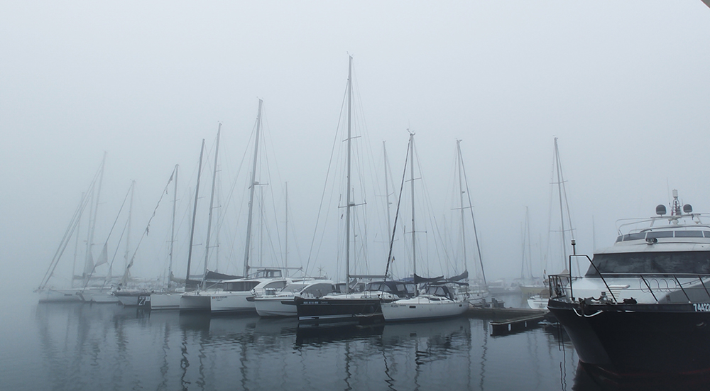 Mangalia, învăluită în ceață