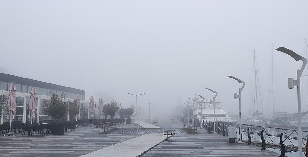 Mangalia, învăluită în ceață