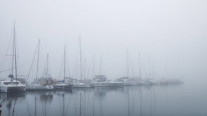 Mangalia, învăluită în ceață