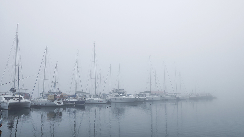 Mangalia, învăluită în ceață