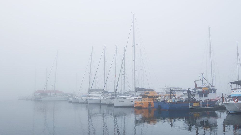 Mangalia, învăluită în ceață