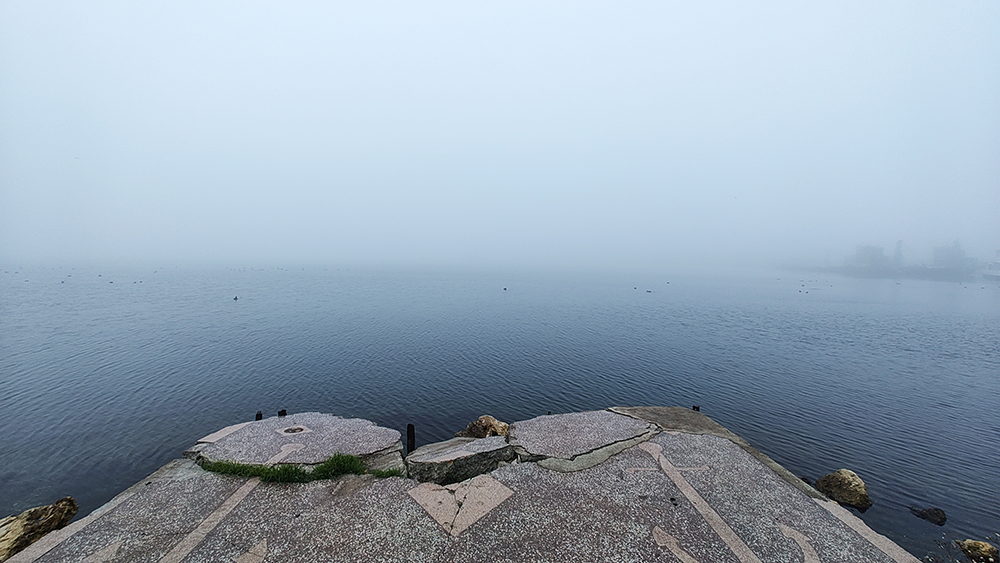 Mangalia, învăluită în ceață