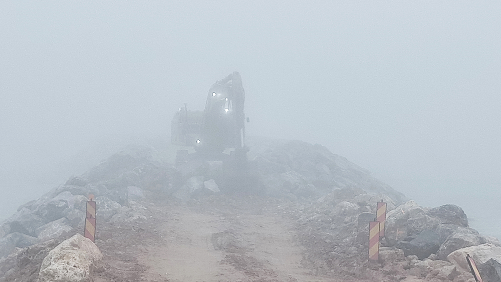 Mangalia, învăluită în ceață