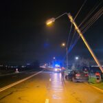 Accident Eforie, stâlp de electricitate