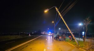 Accident Eforie, stâlp de electricitate