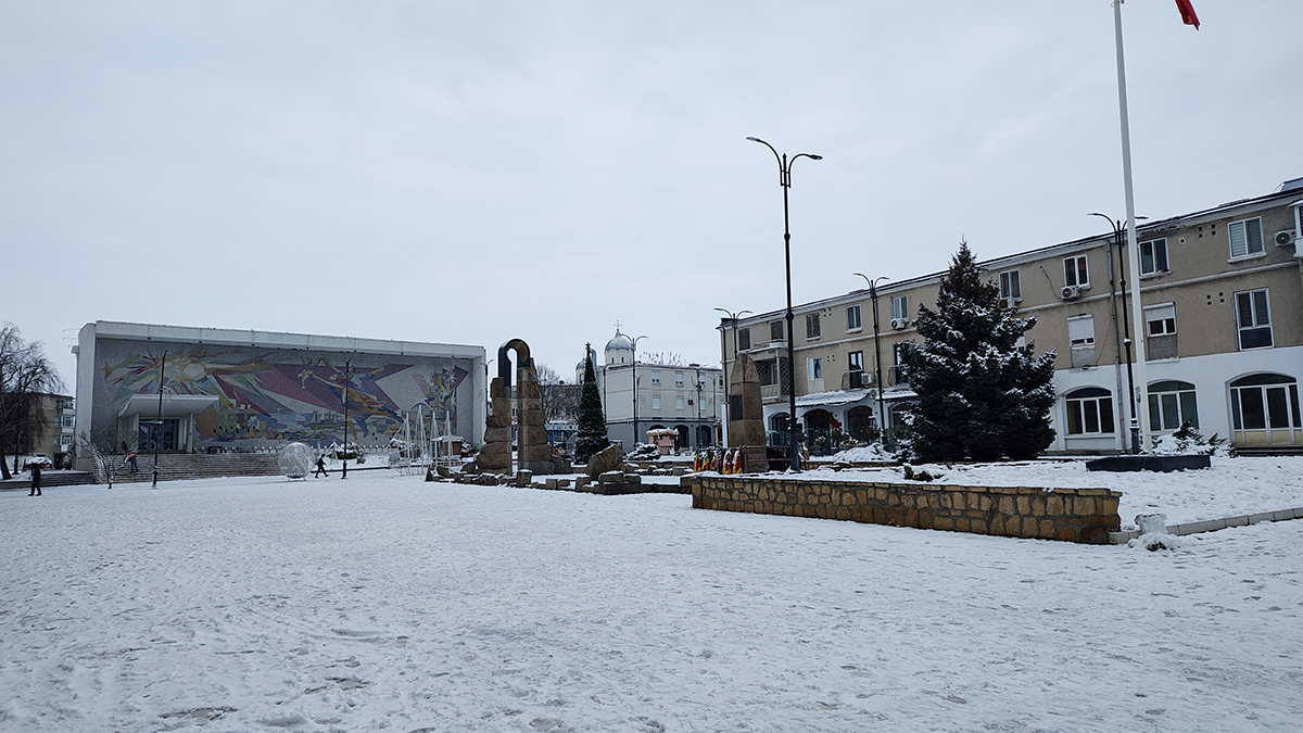 Portul Turistic și centrul Mangaliei, după prima zăpadă din acest an