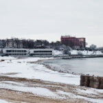 Portul Turistic și centrul Mangaliei, după prima zăpadă din acest an