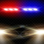 Girofar, politie noaptea