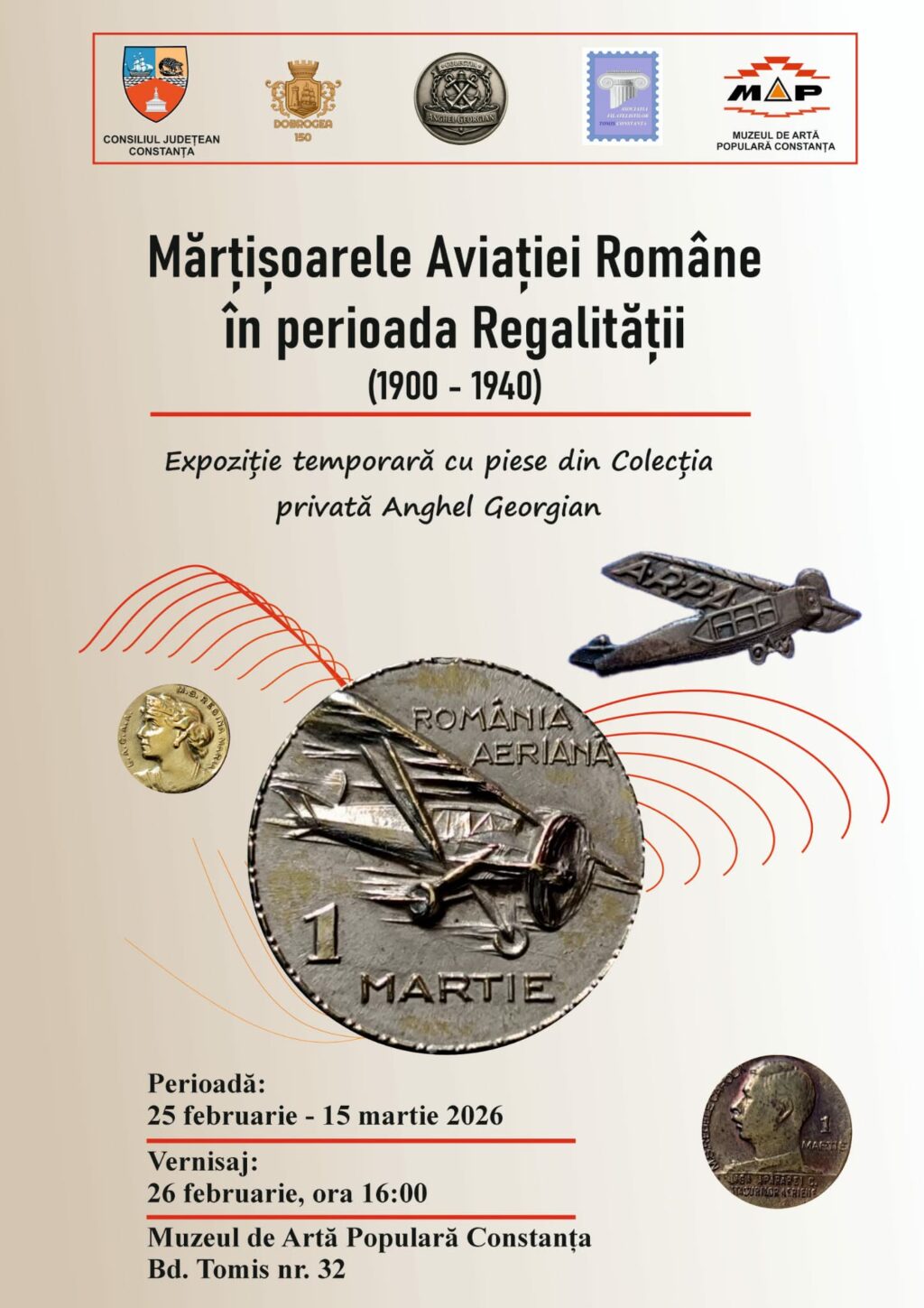 Martisoarele Aviatiei Romane in perioada Regalitatii afis