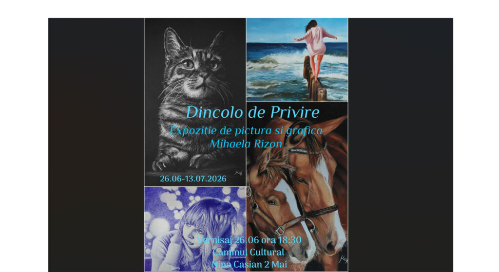 Expoziție de pictură și grafică semnată de artista Mihaela Rizon