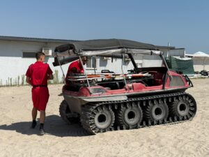 șenilata, pompier plaja, ISU plaja ambarcațiunea RHIB Vama veche